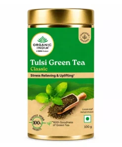 Organic India Tulsi Green Tea Classic Tin 100 GM