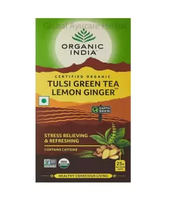 Organic India Tulsi Green Tea Lemon Ginger