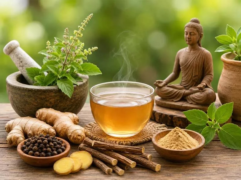 Ayurvedic wellness herbs for respiratory health support