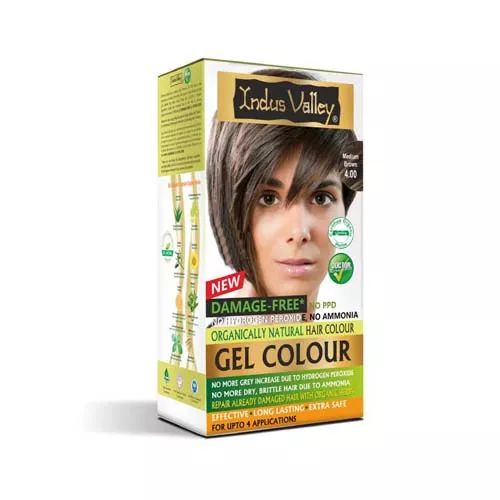 Indus Valley Gel Hair Colour Medium Brown 4.00