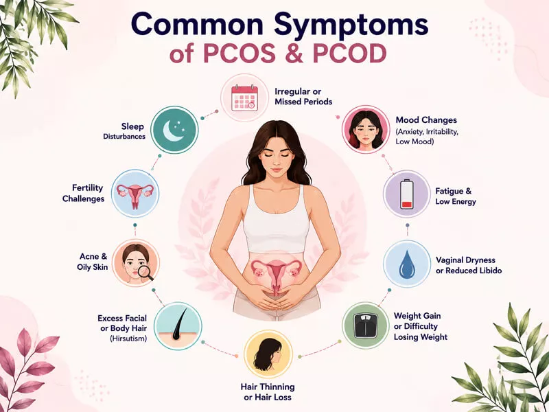 Common Symptoms of PCOS & PCOD