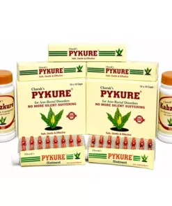 Pykure Chatwals Combo Pack - Piles Capsules (90 Capsules), Ointment (30 Gm x 2) and KabzKure Powder (100 Gm)