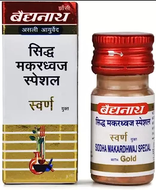 Baidyanath Siddha Makardhwaj Special with Gold | For General Weakness & Vitality